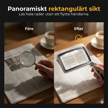 Handförstoringsglas med inbyggd lampa